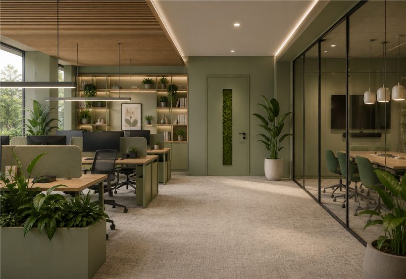 CasaMoa MoosTÜR in einem modernen Büro