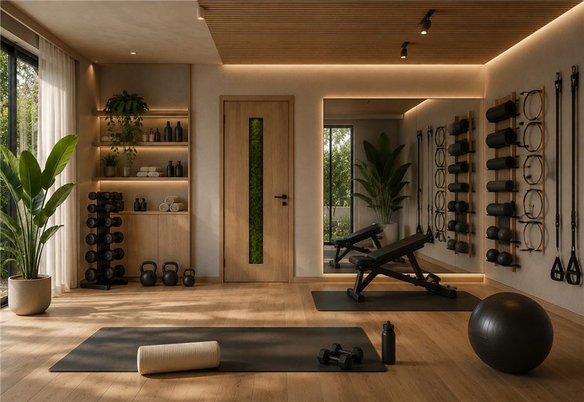 CasaMoa MoosTÜR in Fitness- und Studiobereichen