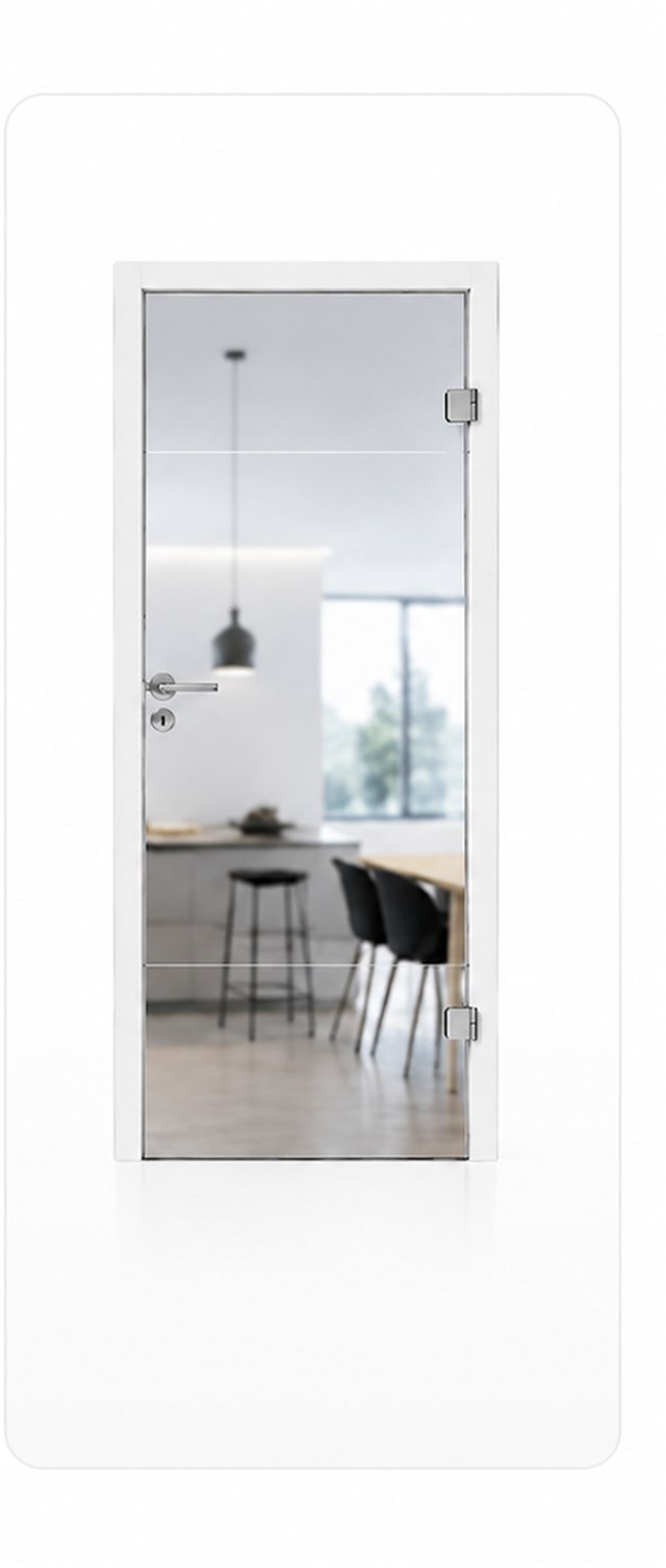 Vollglas-Innentür mit maximaler Transparenz